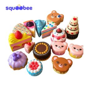 Kawaii Dessert & Bear Squishy Toy, Cute Slow Rising Sensory Stress Relief Toy