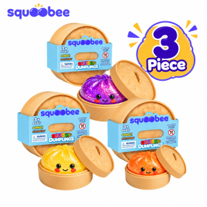 Mystery Squishy Dumplings 3 Pack, Cute Kawaii Slow Rising Stress Relief Toy