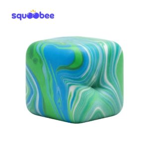 Ocean Marble Swirl Squishy Stress Relief Toy, Soft Sensory Squeeze Fidget Toy