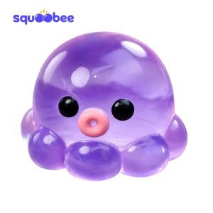 Purple Octopus Squishy Toy, Cute Kawaii Sensory Stress Relief Fidget Toy