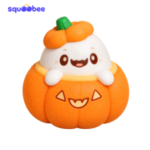 Pumpkin Mochi Squishy Toy, Cute Halloween Pumpkin Slow Rising Stress Relief Squishy