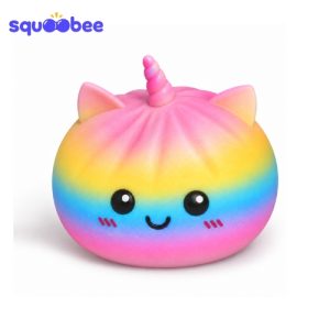 Rainbow Unicorn Cat Squishy Toy, Cute Slow Rising Stress Relief Fidget Toy