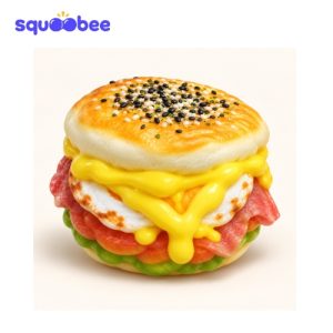 Realistic Burger Squishy Toy, Slow Rising Food Squishy Stress Relief Fidget Toy