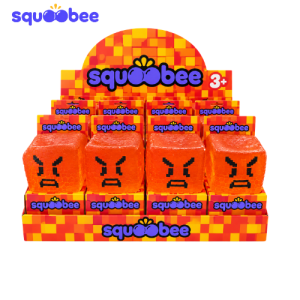 Orange Angry Cube Squishy Toy, Slow Rising Stress Relief Fidget Toy