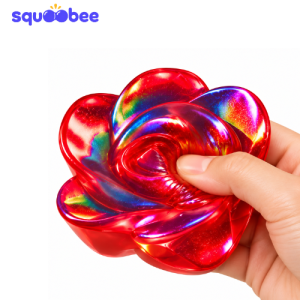 Rainbow Heart Squishy Toy, Slow Rising Stress Relief Fidget Squeeze Toy