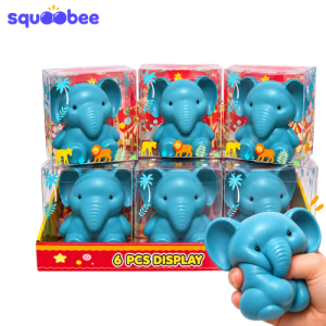 Blue Elephant Squishy Toy, Cute Stress Relief Sensory Fidget Toy