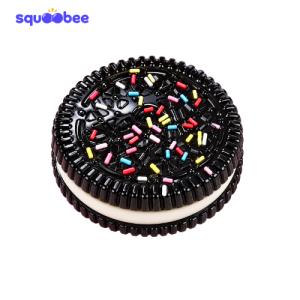 Chocolate Sandwich Cookie Squishy Toy, Rainbow Sprinkle Stress Relief Fidget Toy